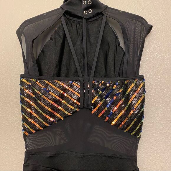 WEISSMAN Dance Costume unitard jumpsuit Hit Me With A Hot Note 13784 LC child - Picture 3 of 14